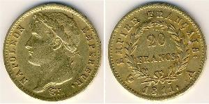 20 Franc Primo Impero francese (1804-1814) Oro Napoleone Bonaparte(1769 - 1821)