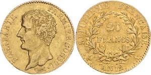 20 Franc Primo Impero francese (1804-1814) Oro Napoleone Bonaparte(1769 - 1821)