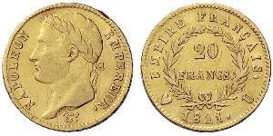 20 Franc Primo Impero francese (1804-1814) Oro Napoleone Bonaparte(1769 - 1821)