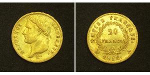 20 Franc Primo Impero francese (1804-1814) Oro Napoleone Bonaparte(1769 - 1821)