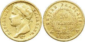 20 Franc Primo Impero francese (1804-1814) Oro Napoleone Bonaparte(1769 - 1821)