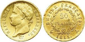 20 Franc Primo Impero francese (1804-1814) Oro Napoleone Bonaparte(1769 - 1821)