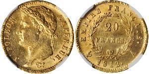 20 Franc Primo Impero francese (1804-1814) Oro Napoleone Bonaparte(1769 - 1821)