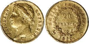 20 Franc Primo Impero francese (1804-1814) Oro Napoleone Bonaparte(1769 - 1821)