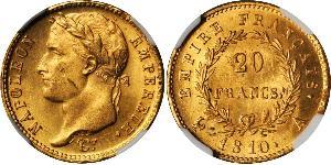 20 Franc Primo Impero francese (1804-1814) Oro Napoleone Bonaparte(1769 - 1821)