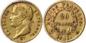 20 Franc Primo Impero francese (1804-1814) Oro Napoleone Bonaparte(1769 - 1821)