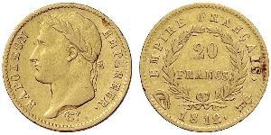 20 Franc Primo Impero francese (1804-1814) Oro Napoleone Bonaparte(1769 - 1821)