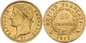 20 Franc Primo Impero francese (1804-1814) Oro Napoleone Bonaparte(1769 - 1821)