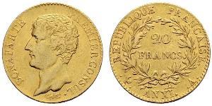 20 Franc Primo Impero francese (1804-1814) Oro Napoleone Bonaparte(1769 - 1821)