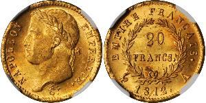 20 Franc Primo Impero francese (1804-1814) Oro Napoleone Bonaparte(1769 - 1821)