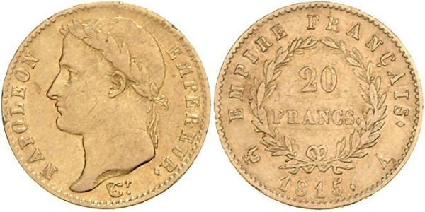 20 Franc Primo Impero francese (1804-1814) Oro Napoleone Bonaparte(1769 - 1821)