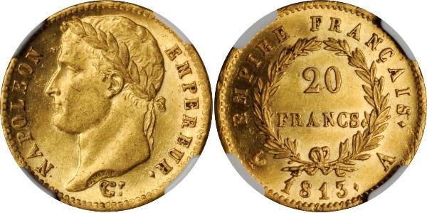 20 Franc Primo Impero francese (1804-1814) Oro Napoleone Bonaparte(1769 - 1821)