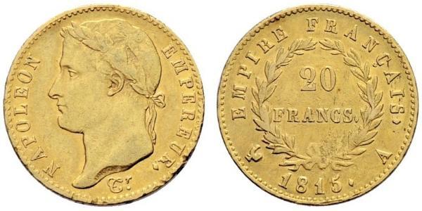 20 Franc Primo Impero francese (1804-1814) Oro Napoleone Bonaparte(1769 - 1821)