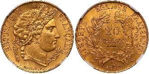 20 Franc Seconda Repubblica francese (1848-1852) Oro 