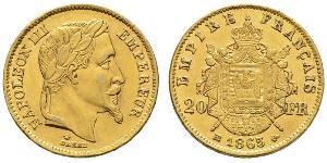 20 Franc Secondo Impero francese (1852-1870) Oro Napoleone III (1808-1873)