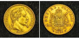 20 Franc Secondo Impero francese (1852-1870) Oro Napoleone III (1808-1873)