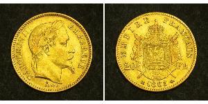 20 Franc Secondo Impero francese (1852-1870) Oro Napoleone III (1808-1873)