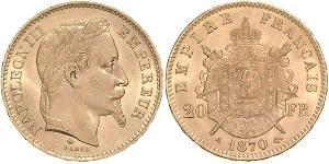 20 Franc Secondo Impero francese (1852-1870) Oro Napoleone III (1808-1873)
