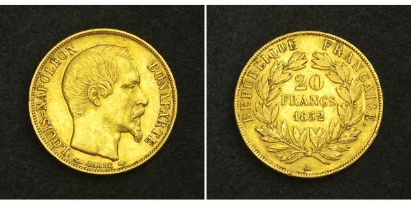 20 Franc Secondo Impero francese (1852-1870) Oro Napoleone III (1808-1873)