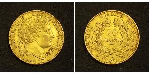 20 Franc Segunda República Francesa (1848-1852) Oro 