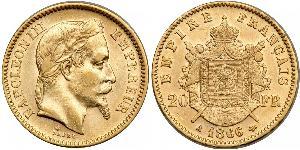 20 Franc Segundo Imperio francés (1852-1870) Oro Napoleon III (1808-1873)