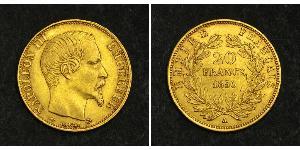 20 Franc Segundo Imperio francés (1852-1870) Oro Napoleon III (1808-1873)
