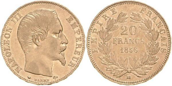 20 Franc Segundo Imperio francés (1852-1870) Oro Napoleon III (1808-1873)