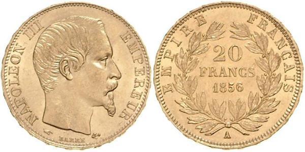 20 Franc Segundo Imperio francés (1852-1870) Oro Napoleon III (1808-1873)