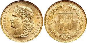 20 Franc Suiza Oro 