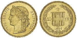 20 Franc Suiza Oro 