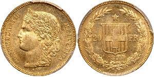 20 Franc Suiza Oro 