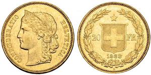 20 Franc Suiza Oro 