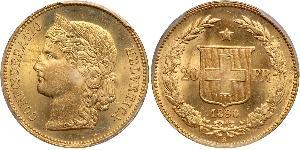 20 Franc Suiza Oro 