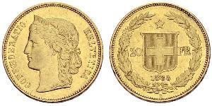 20 Franc Suiza Oro 