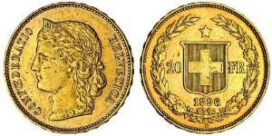 20 Franc Suiza Oro 