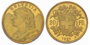 20 Franc Suiza Oro 