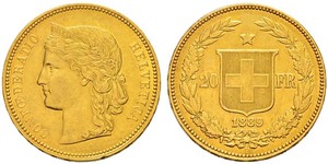 20 Franc Suiza Oro 