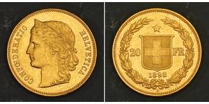 20 Franc Suiza Oro 