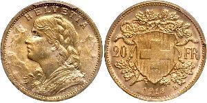 20 Franc Suiza Oro 