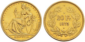 20 Franc Suiza Oro 