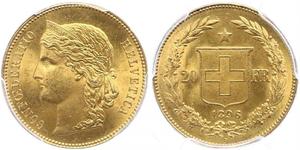 20 Franc Suiza Oro 