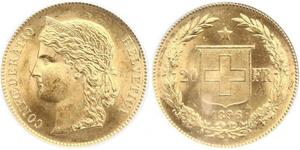 20 Franc Suiza Oro 