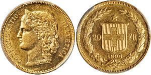 20 Franc Suiza Oro 