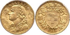 20 Franc Suiza Oro 