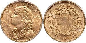 20 Franc Suiza Oro 