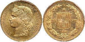 20 Franc Suiza Oro 