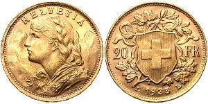 20 Franc Suiza Oro 