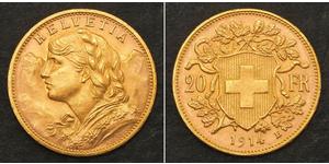 20 Franc Suiza Oro 