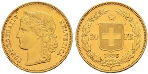 20 Franc Suiza Oro 