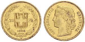 20 Franc Suiza Oro 